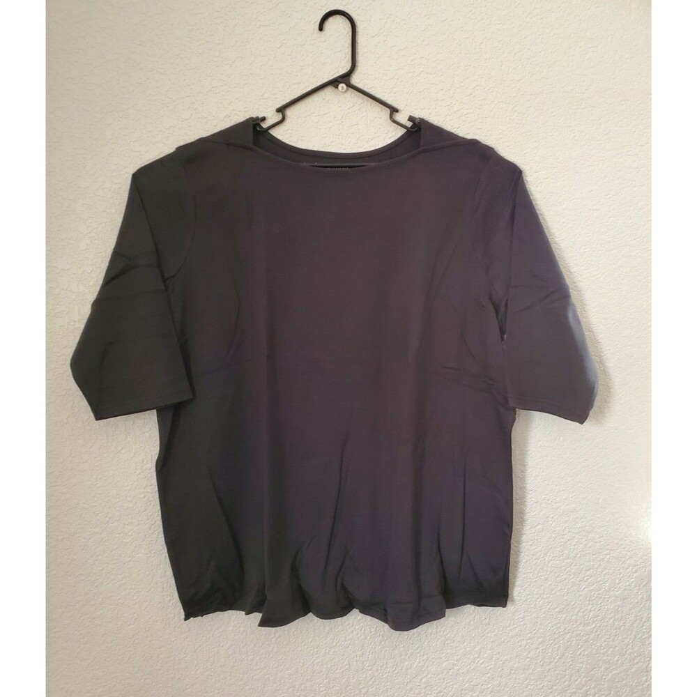 Jessica London essential Womens Plus Size (4X) Black T-shirt short Sleeve New